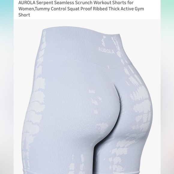 Aurora white and grey biker shorts - Picture 3 of 4